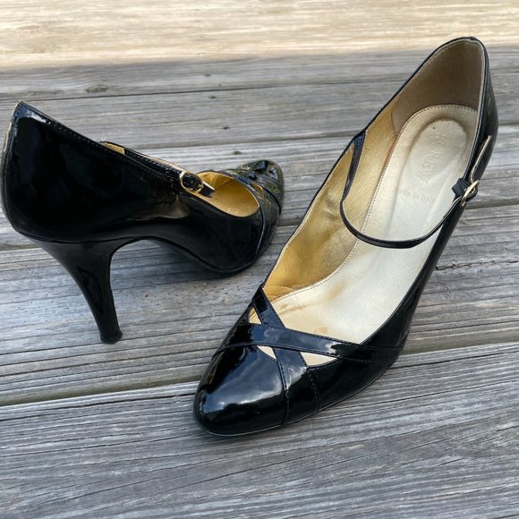 J. Crew Shoes - J Crew Women Heels Shoes Pump Black Patent Leather